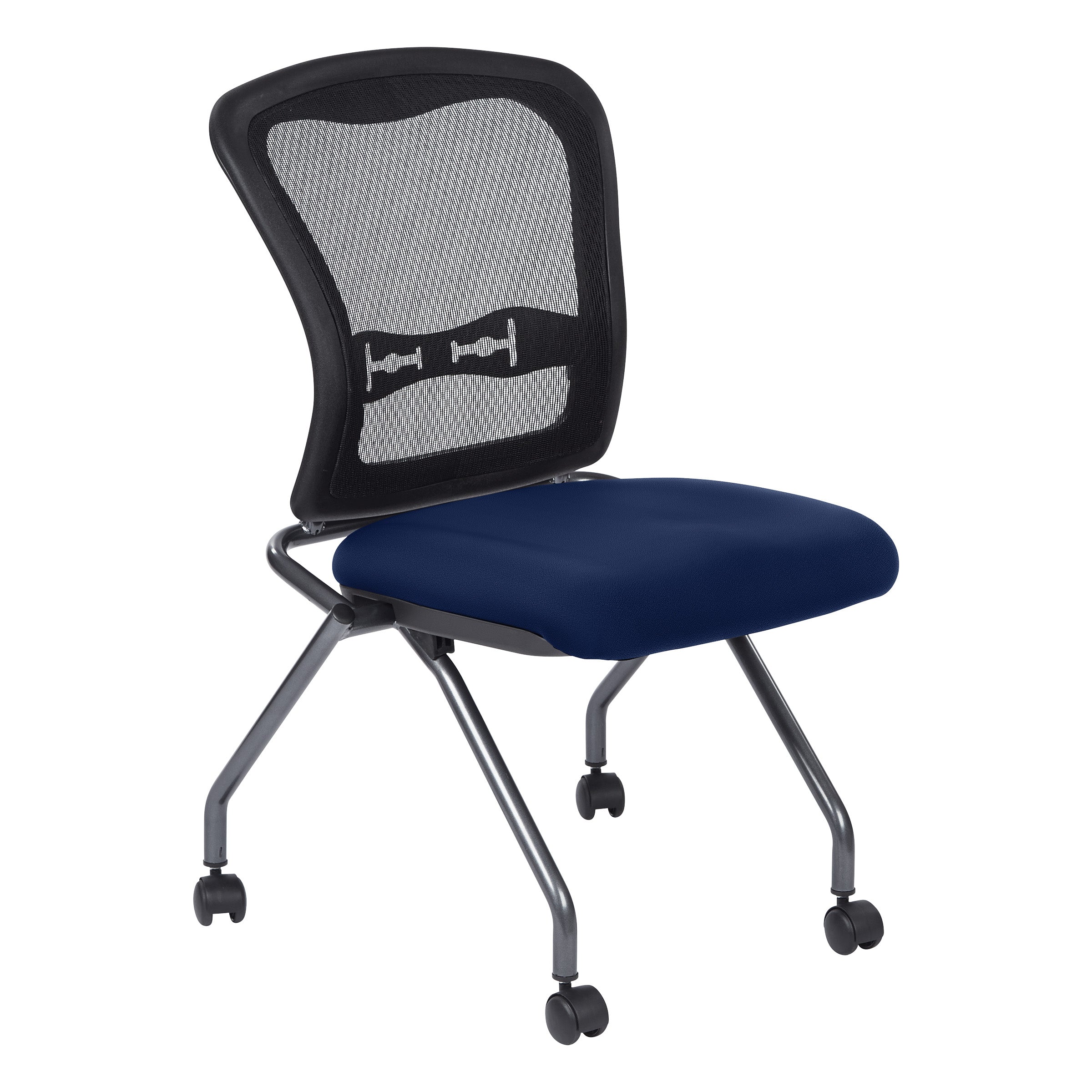 Deluxe Armless Folding Chair With ProGrid® Back